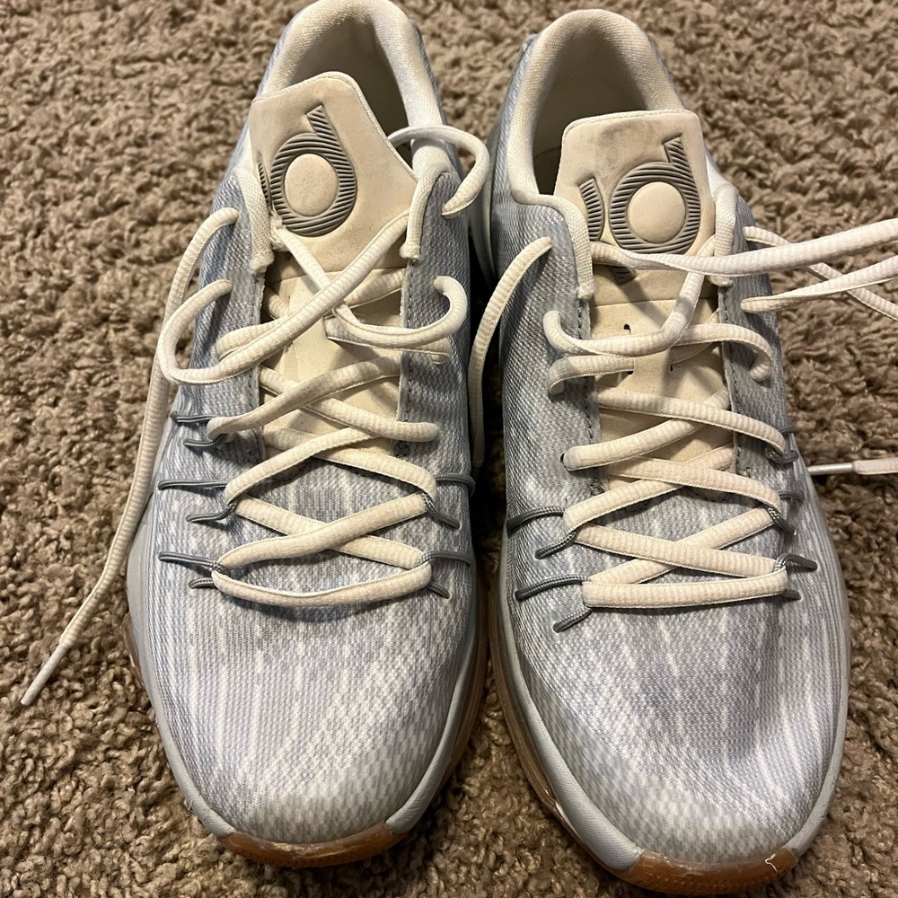 Nike youth KD 8 white/gray